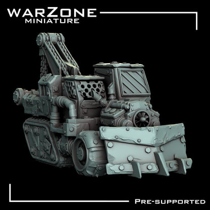 Orkaz Transport Truck Vehicle / Da Wrecka Wagon, Grimdark Orkish Menace Sculpted by WarZone Miniature, Scaled for Sci-Fi Miniature Wargames