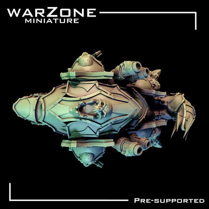 Daemon / Infernal Exocrusher, Heretic Daemon Tank Sculpted by WarZone Miniature, Scaled for Sci-Fi Miniature Wargames