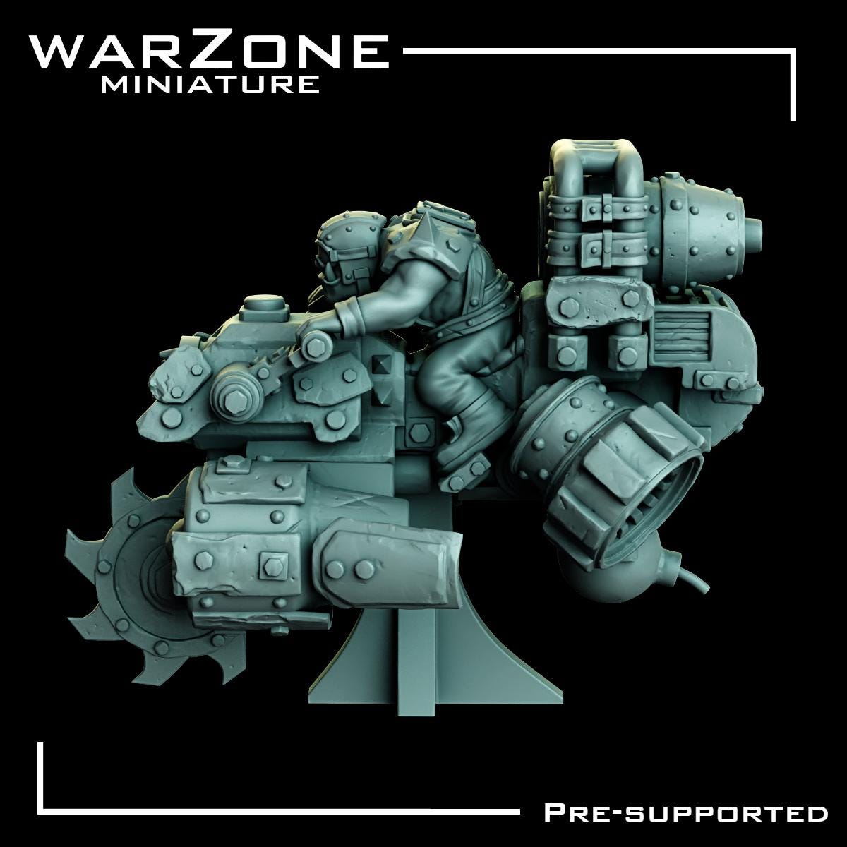 Orkaz vehicle / Orc Junkbrute Sky Raider, Grimdark Orkish Menace Sculpted by WarZone Miniature, Scaled for Sci-Fi Miniature Wargames