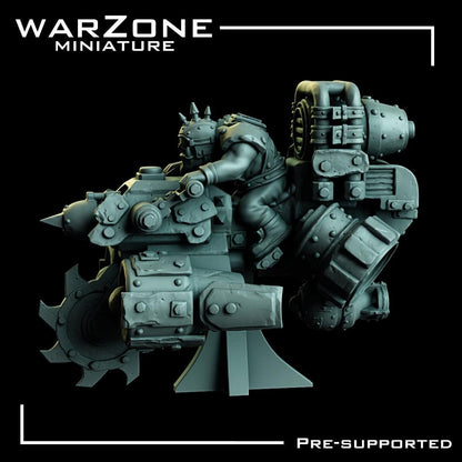 Orkaz vehicle / Orc Junkbrute Sky Raider, Grimdark Orkish Menace Sculpted by WarZone Miniature, Scaled for Sci-Fi Miniature Wargames