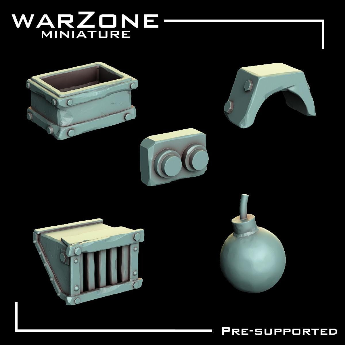 Orkaz Kitbash / Scraplands Kitbash Vol. 05, Grimdark Conversion Parts and Basing Materials Sculpted by WarZone Miniature, Miniature Wargames