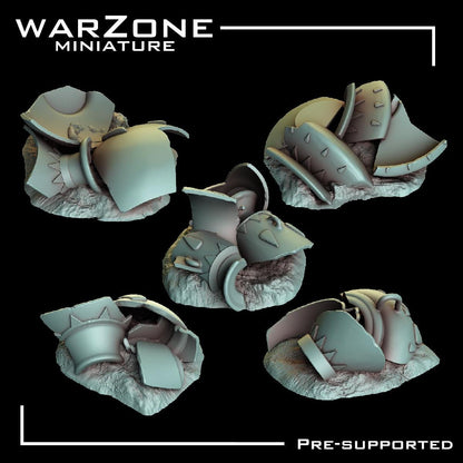 Pottery Basing Bits, Grimdark Conversion Parts and Basing Materials Sculpted by WarZone Miniature