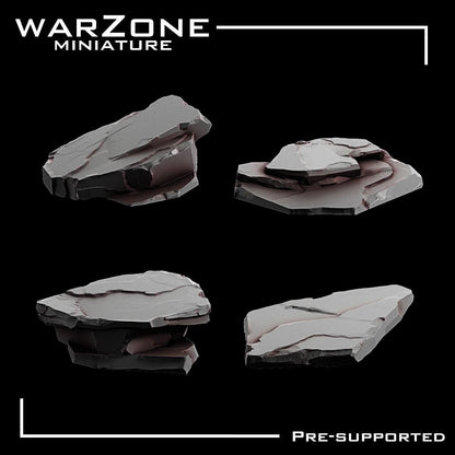 Rock / Desert Rocks basing bits Vol. 02, Grimdark Conversion Parts and Basing Materials Sculpted by WarZone Miniature