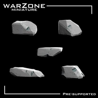 Bricks, Rock / Cobblestone Basing bits, Grimdark Conversion Parts and Basing Materials Sculpted by WarZone Miniature