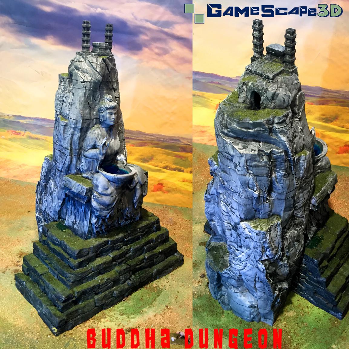 Buddha with 7 layer Dungeon - 3D Printed Tabletop Terrain, Perfect for Wargames, Role Playing Games, Tabletop Games