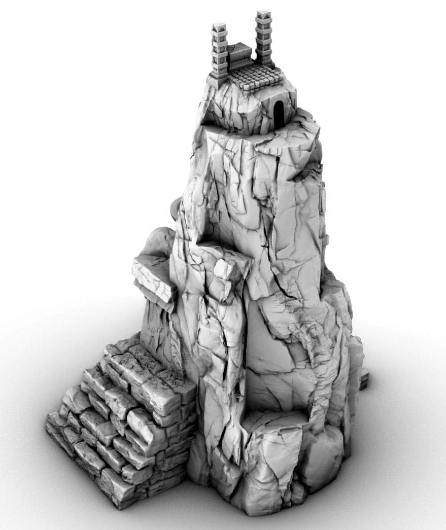 Buddha with 7 layer Dungeon - 3D Printed Tabletop Terrain, Perfect for Wargames, Role Playing Games, Tabletop Games
