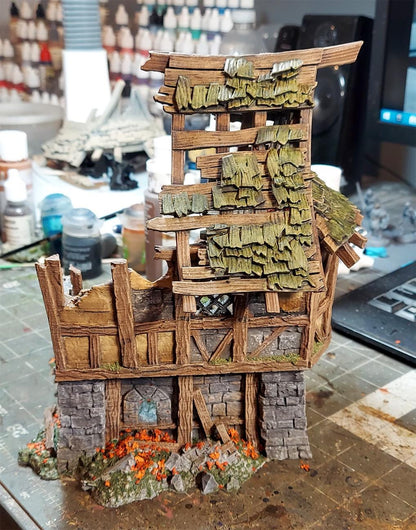 Timber Frame Ruin #2 by GameScape3D - 3D Printed Tabletop Terrain, Perfect for Wargames, Board Games, RPGs