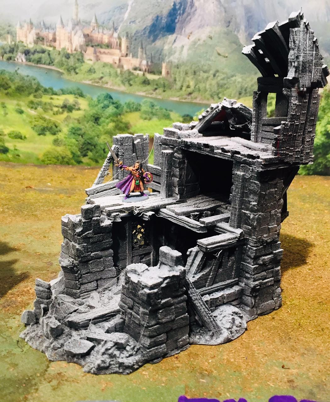 Timber Frame Ruin #2 by GameScape3D - 3D Printed Tabletop Terrain, Perfect for Wargames, Board Games, RPGs