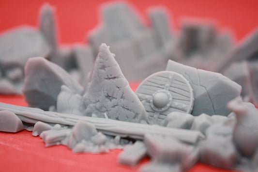 Urban Rubble Piles Scatter Terrain by GameScape3D - 3D Printed Tabletop Terrain, Perfect for Wargames, Role playing games, Tabletop games