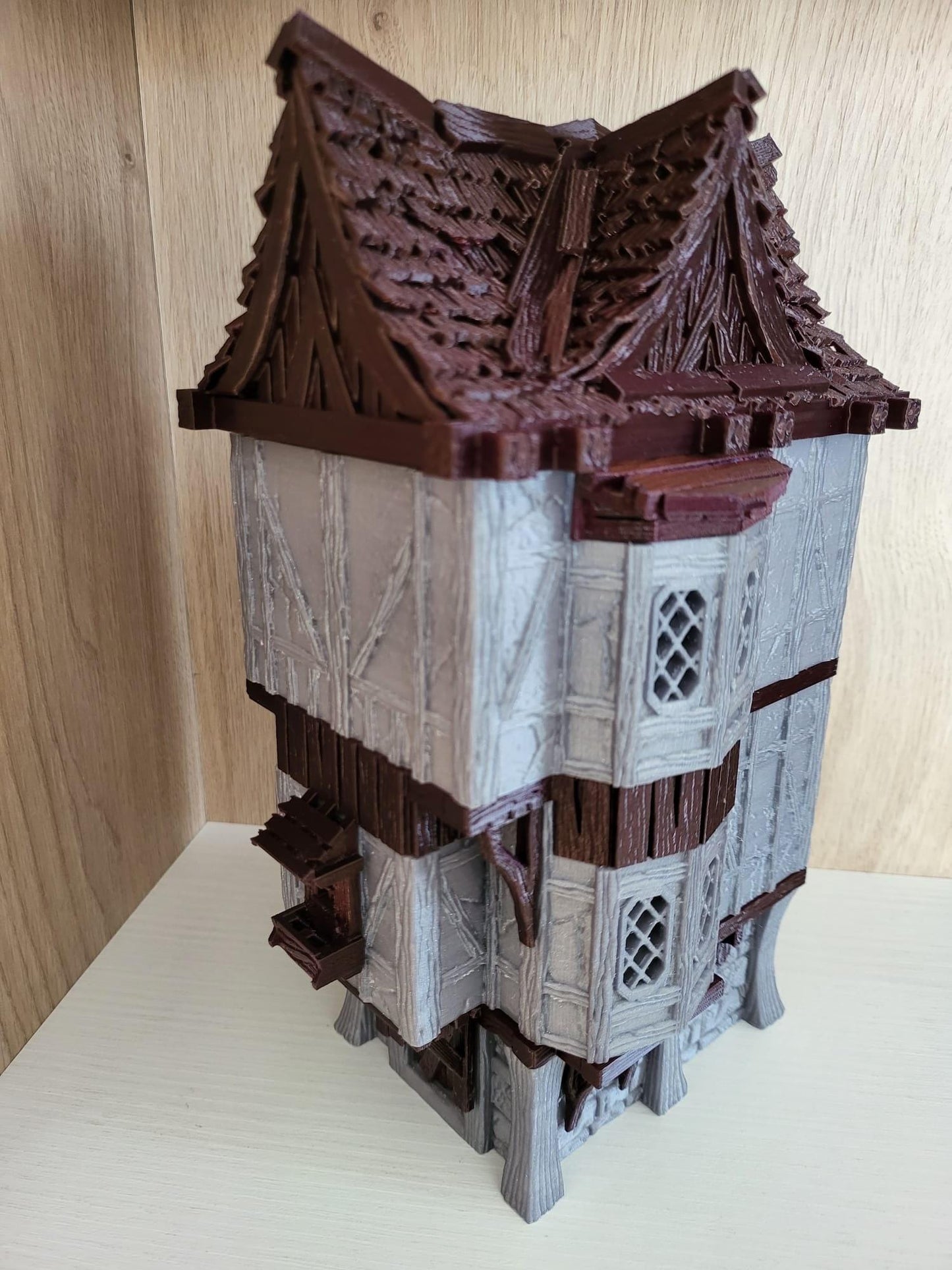 3 Story Timber Frame  by GameScape3D - 3D Printed Tabletop Terrain, Perfect for Wargames, Board Games, RPGs