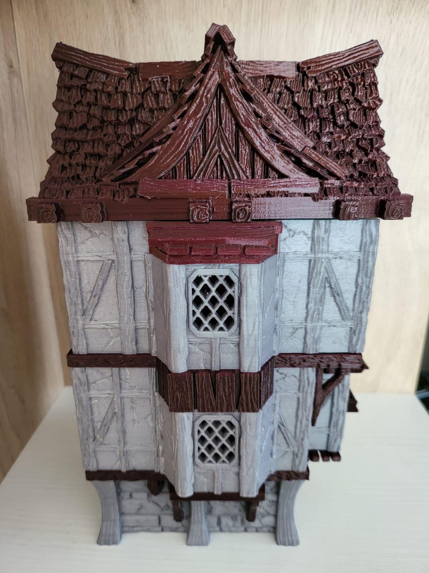 3 Story Timber Frame  by GameScape3D - 3D Printed Tabletop Terrain, Perfect for Wargames, Board Games, RPGs