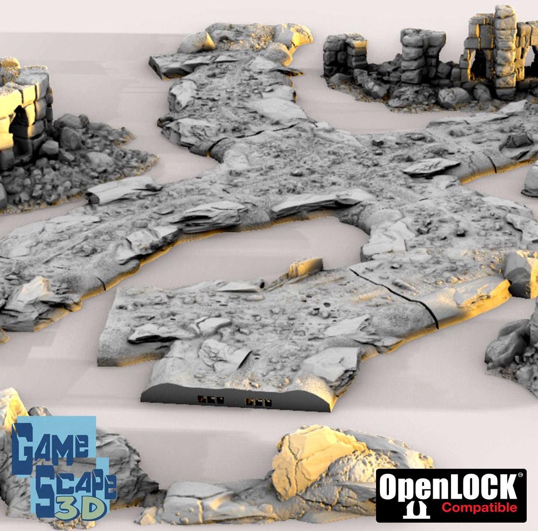 Highland Road - 3D Printed Tabletop Terrain, Perfect for Wargames, Board Games, Role Playing Games