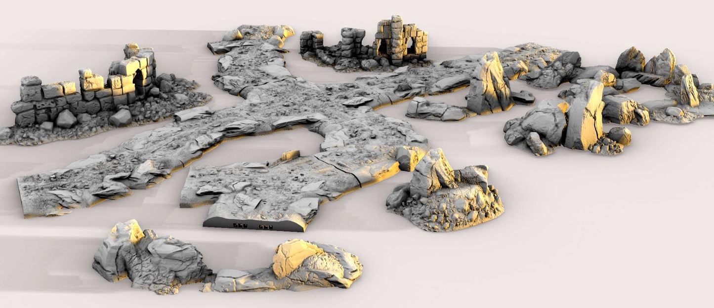 Highland Road - 3D Printed Tabletop Terrain, Perfect for Wargames, Board Games, Role Playing Games