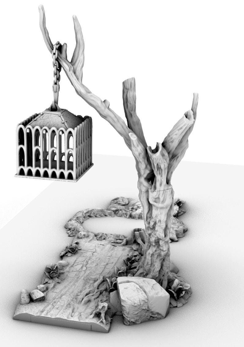 LowLand Road - 3D Printed Tabletop Terrain, Perfect for Wargames, Board Games, Role Playing Games