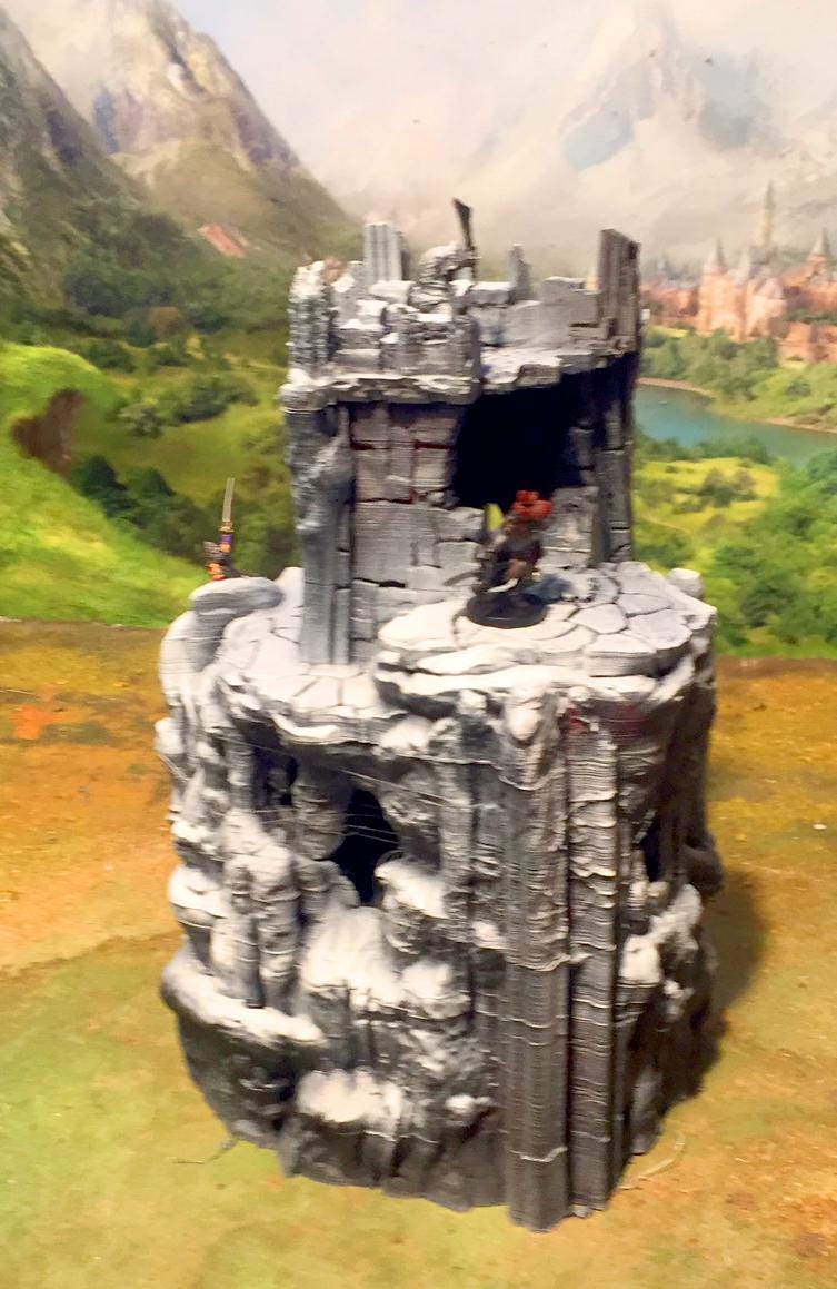 Dark Elf Tower Ruins by GameScape3D - 3D Printed Tabletop Terrain, Perfect for Wargames, Board Games, RPGs
