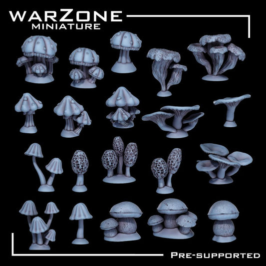Mushroom / Mushrooms Basing Bits, Grimdark Conversion Parts and Basing Materials Sculpted by WarZone Miniature