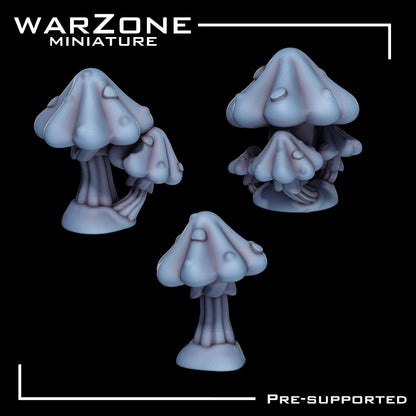 Mushroom / Mushrooms Basing Bits, Grimdark Conversion Parts and Basing Materials Sculpted by WarZone Miniature