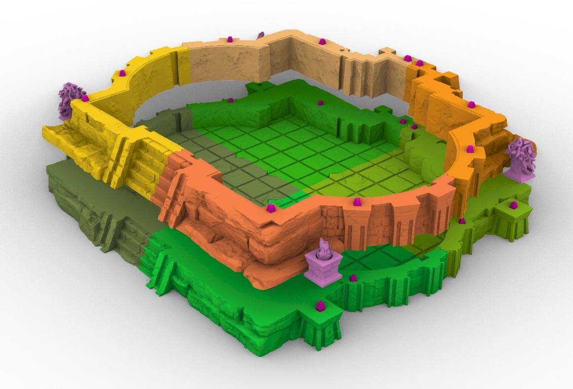 Evil Temple by GameScape3D - 3D Printed Tabletop Terrain, Perfect for Wargames, Board Games, RPGs