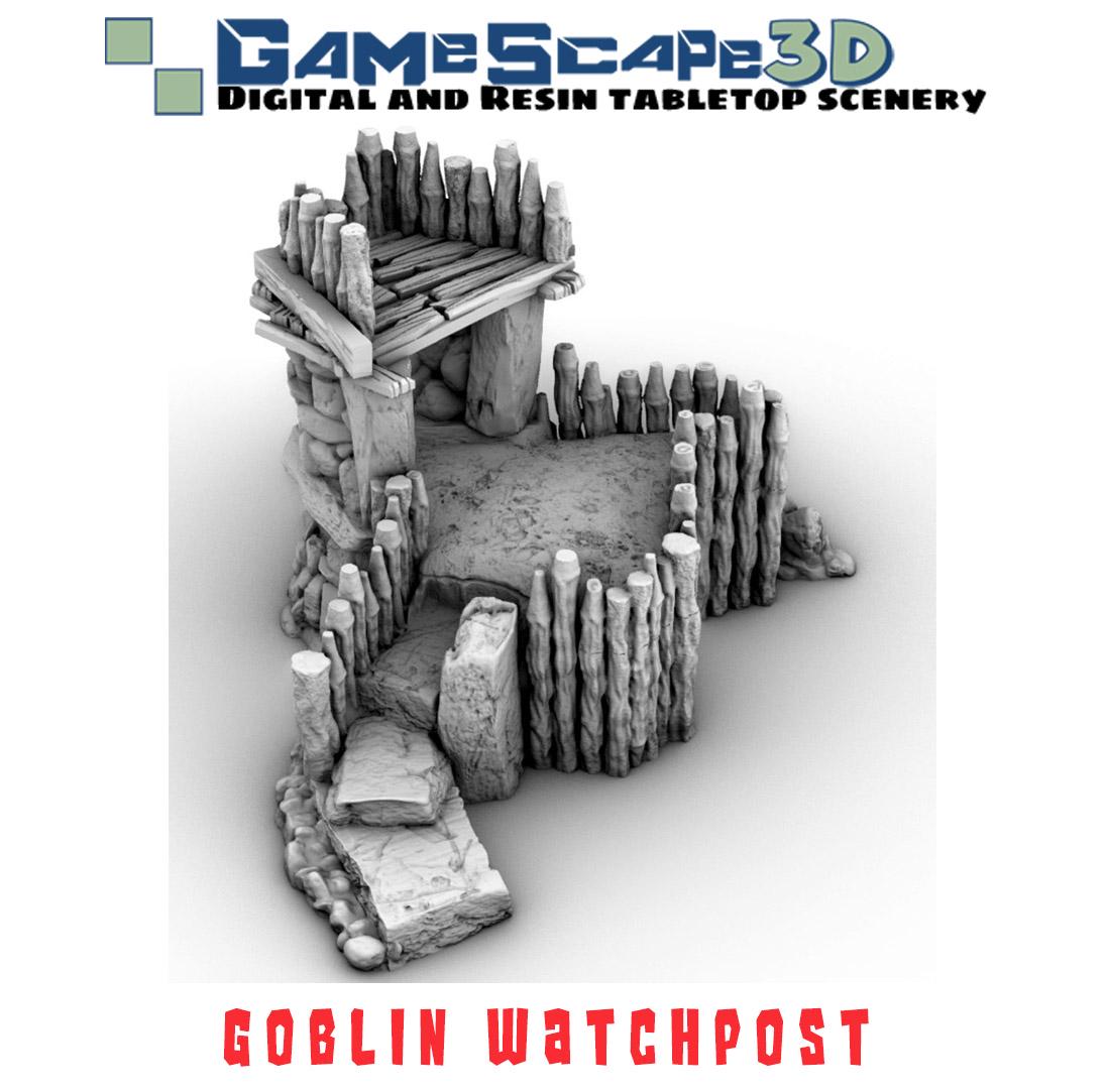 Goblin Watchpost by GameScape3D - 3D Printed Tabletop Terrain, Perfect for Wargames, Board Games, RPGs