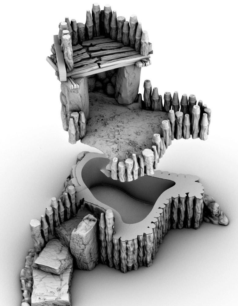 Goblin Watchpost by GameScape3D - 3D Printed Tabletop Terrain, Perfect for Wargames, Board Games, RPGs