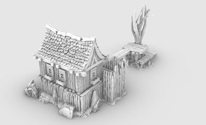 Swamp Outpost by GameScape3D - 3D Printed Tabletop Terrain, Perfect for Wargames, Board Games, RPGs