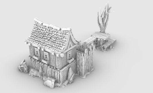 Swamp Outpost by GameScape3D - 3D Printed Tabletop Terrain, Perfect for Wargames, Board Games, RPGs