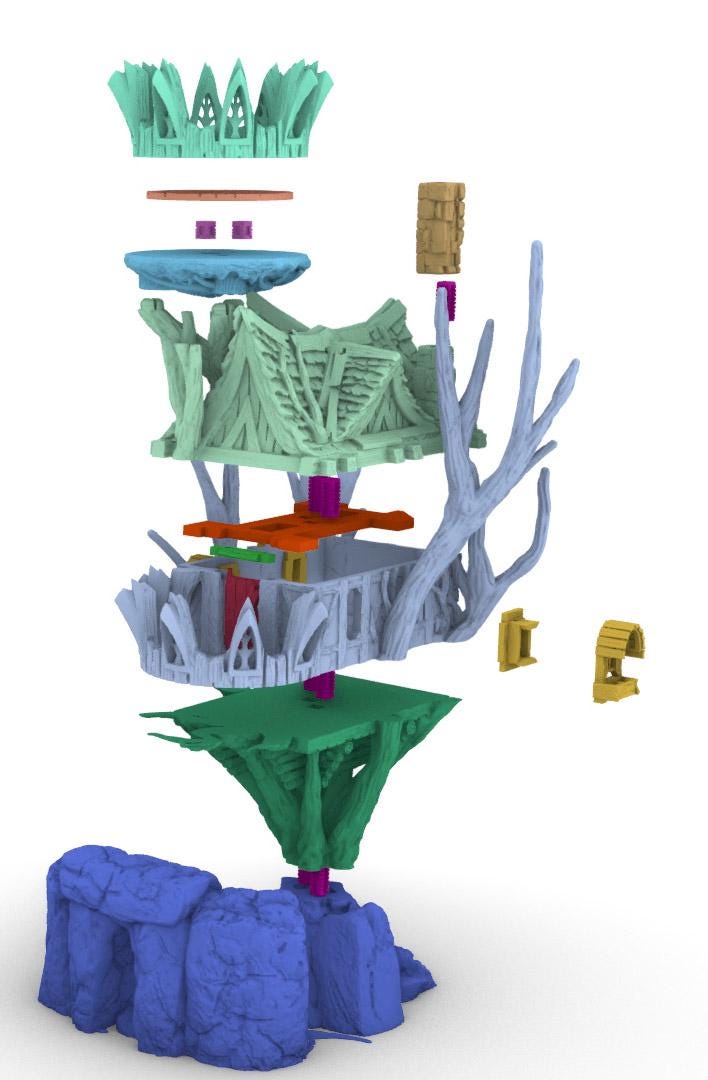 Tree Fort by GameScape3D - 3D Printed Tabletop Terrain, Perfect for Wargames, Board Games, RPGs