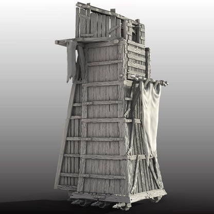 Siege Tower by GameScape3D - 3D Printed Tabletop Terrain, Perfect for Wargames, Board Games, RPGs