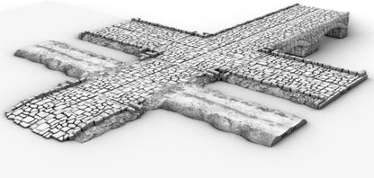 Kings Road and Town Square - 3D Printed Tabletop Terrain, Perfect for Wargames, Board Games, Role Playing Games