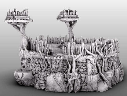 Huge Swamp Goblin Fort by GameScape3D - 3D Printed Tabletop Terrain, Perfect for Wargames, Board Games, RPGs