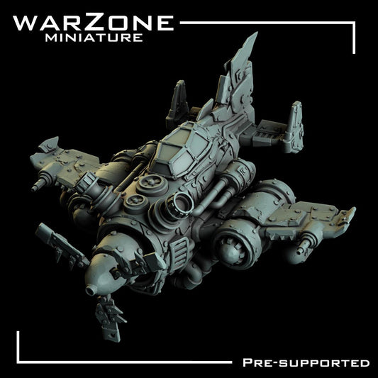 Orc Rustfang Flyer, Grimdark Orkish Menace Sculpted by WarZone Miniature, Scaled for Sci-Fi Miniature Wargames