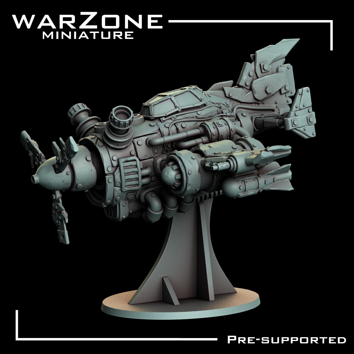 Orc Rustfang Flyer, Grimdark Orkish Menace Sculpted by WarZone Miniature, Scaled for Sci-Fi Miniature Wargames