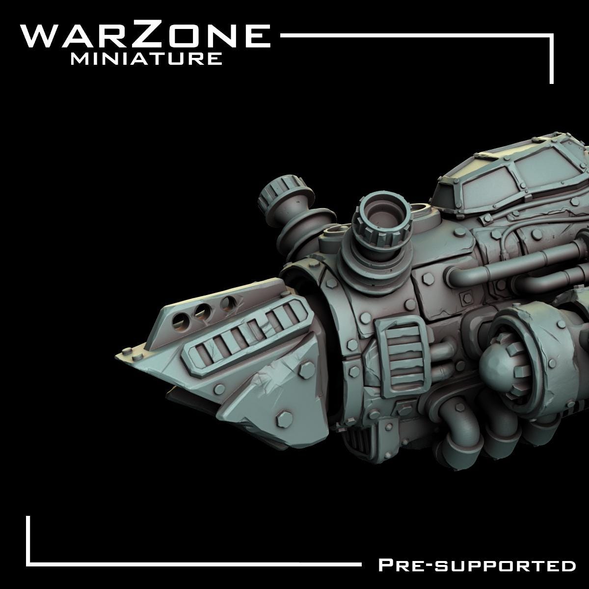 Orc Rustfang Flyer, Grimdark Orkish Menace Sculpted by WarZone Miniature, Scaled for Sci-Fi Miniature Wargames