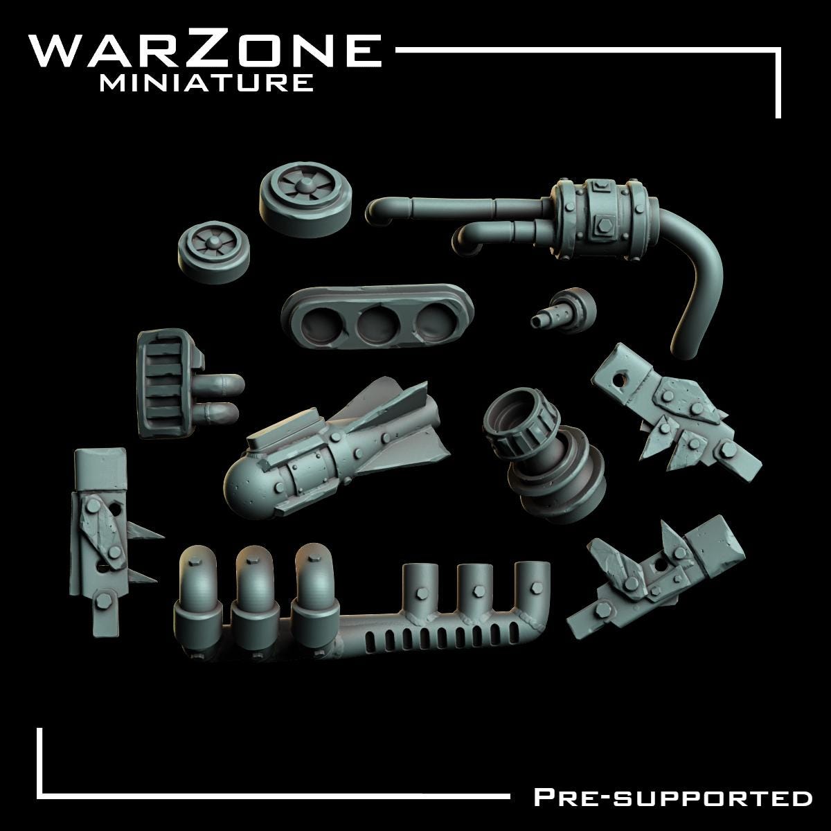 Orc Rustfang Flyer, Grimdark Orkish Menace Sculpted by WarZone Miniature, Scaled for Sci-Fi Miniature Wargames