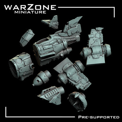 Orc Rustfang Flyer, Grimdark Orkish Menace Sculpted by WarZone Miniature, Scaled for Sci-Fi Miniature Wargames