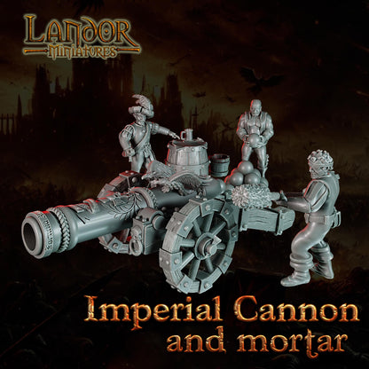 Imperial Cannon and Mortar, Modular Empire miniatures by Landor Miniatures! Empire for Fantasy Wargames