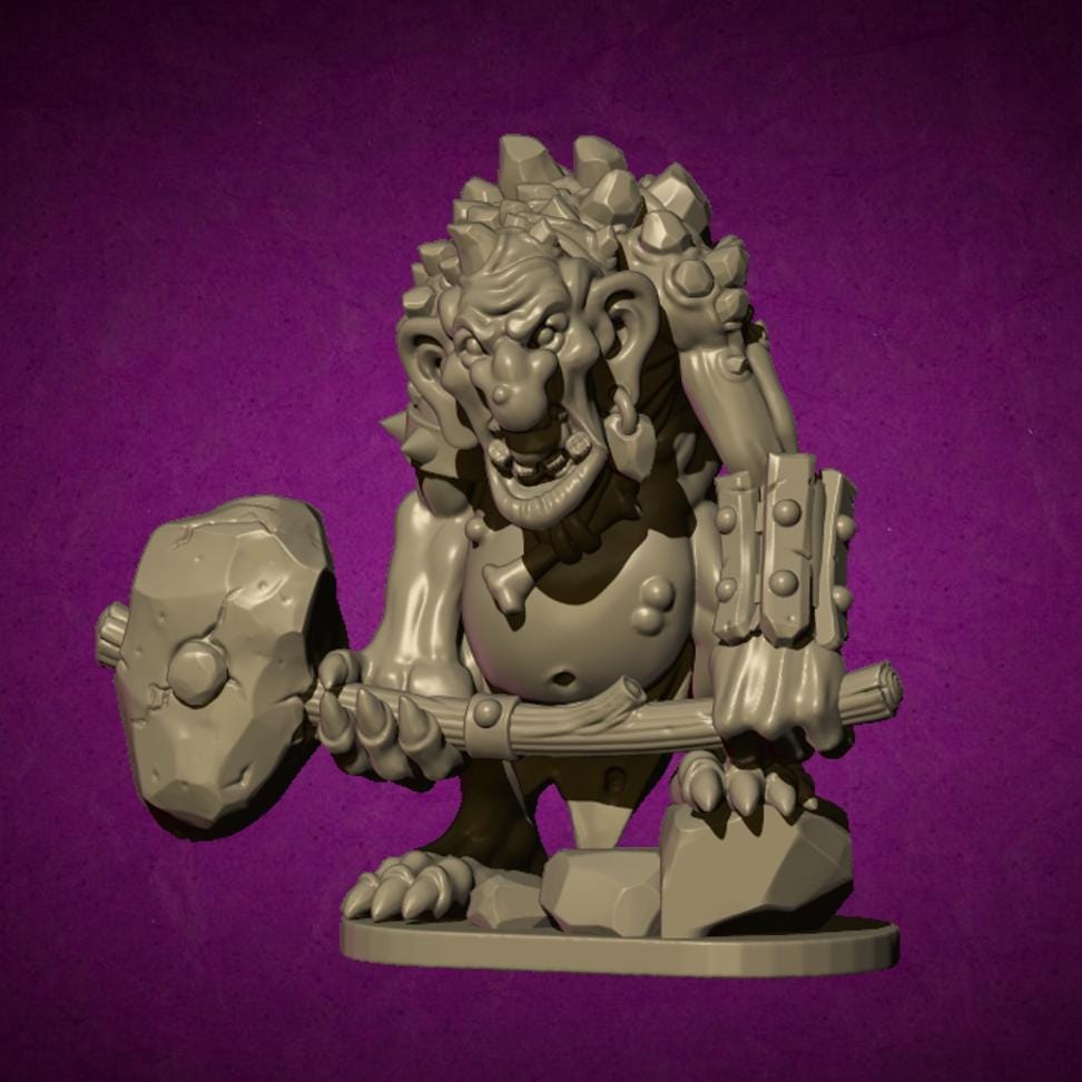 Troll, Fantasy Skirmish Miniatures by MoM Miniatures, perfect for Fantasy Wargames and RPGs