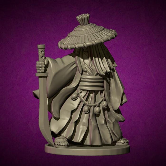Ronin Elf, Fantasy Skirmish Miniatures by MoM Miniatures, perfect for Fantasy Wargames and RPGs