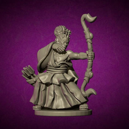 Archer Elf, Fantasy Skirmish Miniatures by MoM Miniatures, perfect for Fantasy Wargames and RPGs