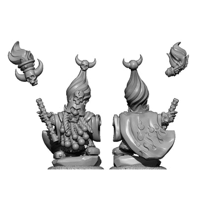Dark Dwarf Wizard, Fantasy Skirmish Miniatures by MoM Miniatures, perfect for Fantasy Wargames and RPGs