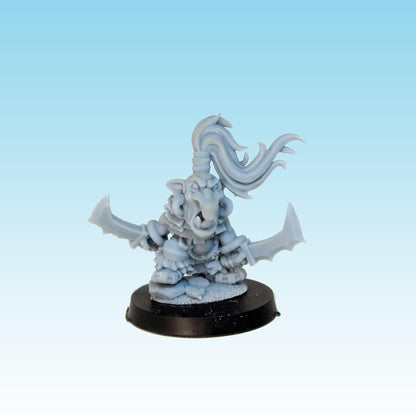 Goblin Chief, Fantasy Skirmish Miniatures by MoM Miniatures, perfect for Fantasy Wargames and RPGs