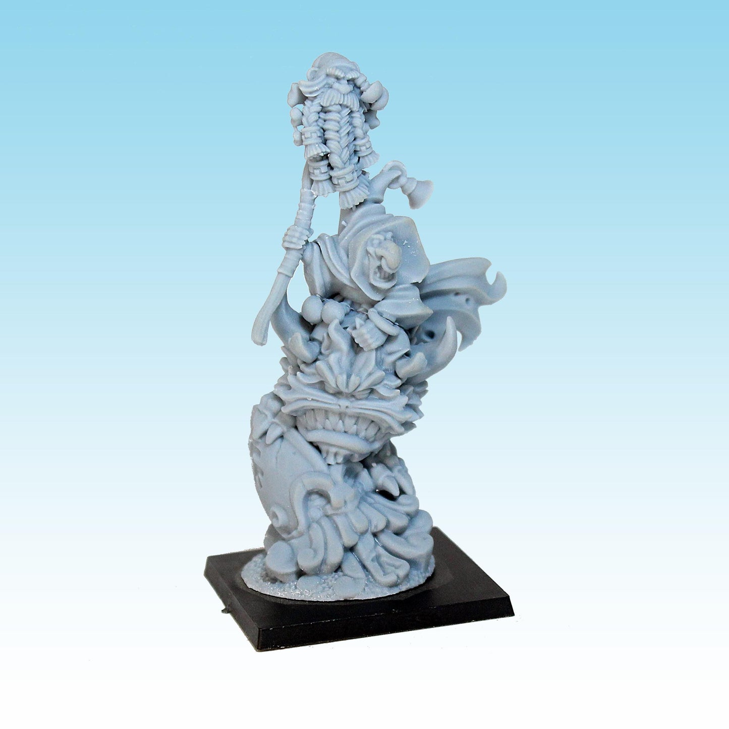 Goblin Shaman on Nunu, Fantasy Skirmish Miniatures by MoM Miniatures, perfect for Fantasy Wargames and RPGs