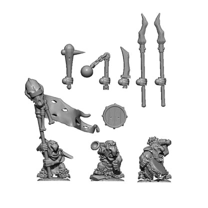 Goblin Warriors, Fantasy Skirmish Miniatures by MoM Miniatures, perfect for Fantasy Wargames and RPGs