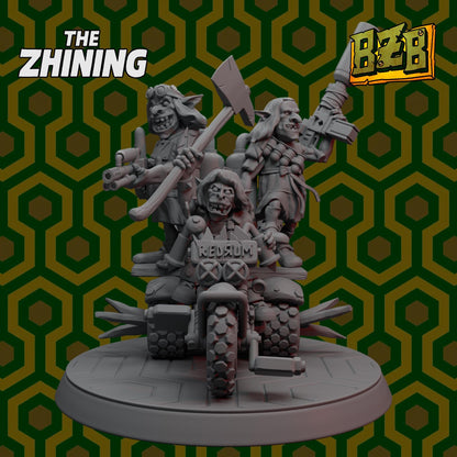 Trio Overlook, The Zhining, Movie-inspired Orkish Menace Sculpted by Big Zkreen Boyz, Grimdark Compatible, Scaled for Sci-Fi Wargames