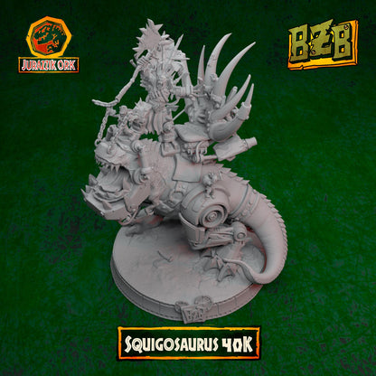 Squigosaurus 40K, Jurazzik Ork, Movie-inspired Orkish Menace Sculpted by Big Zkreen Boyz, Grimdark Compatible, Scaled for Sci-Fi Wargames