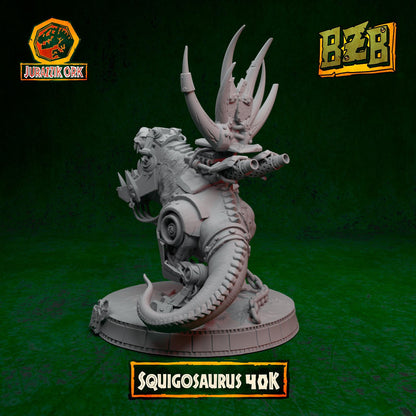 Squigosaurus 40K, Jurazzik Ork, Movie-inspired Orkish Menace Sculpted by Big Zkreen Boyz, Grimdark Compatible, Scaled for Sci-Fi Wargames
