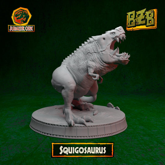 Squigosaurus, Jurazzik Ork, Movie-inspired Orkish Menace Sculpted by Big Zkreen Boyz, Grimdark Compatible, Scaled for Sci-Fi Wargames