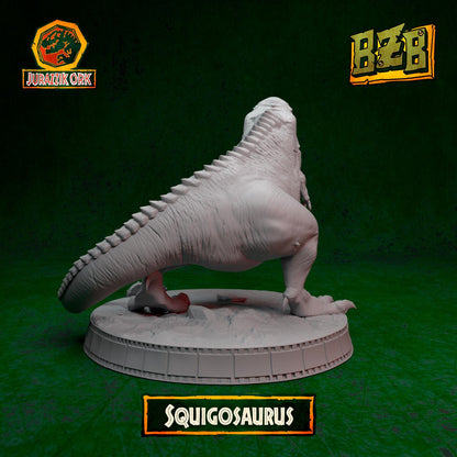 Squigosaurus, Jurazzik Ork, Movie-inspired Orkish Menace Sculpted by Big Zkreen Boyz, Grimdark Compatible, Scaled for Sci-Fi Wargames