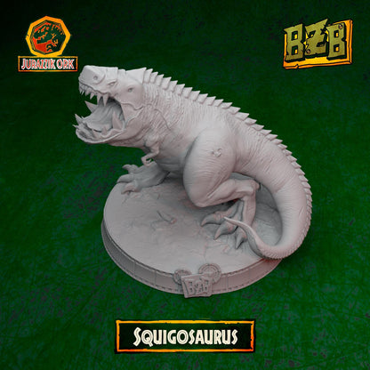 Squigosaurus, Jurazzik Ork, Movie-inspired Orkish Menace Sculpted by Big Zkreen Boyz, Grimdark Compatible, Scaled for Sci-Fi Wargames