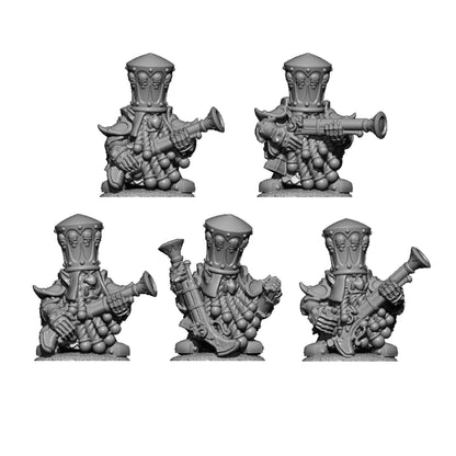 Infernal Dwarf Arquebusiers, Fantasy Skirmish Miniatures by MoM Miniatures, perfect for Fantasy Wargames and RPGs
